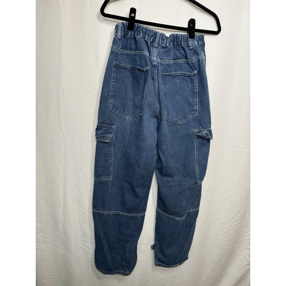 LGSG‎ Men's Jeans Baggy Wide Leg Pants Size 2XL Elastic Waist